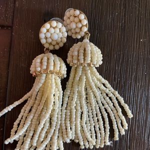 Beaded tassel earrings
